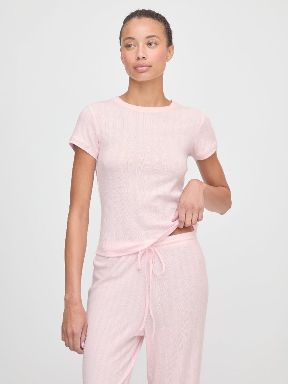 Hill House Home The Cleo Pointelle Set - Light Pink Size XXXLLight Pink / XXXL